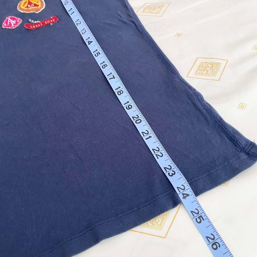 2000s abercrombie & fitch navy blue baby tee - Picture 4 of 5